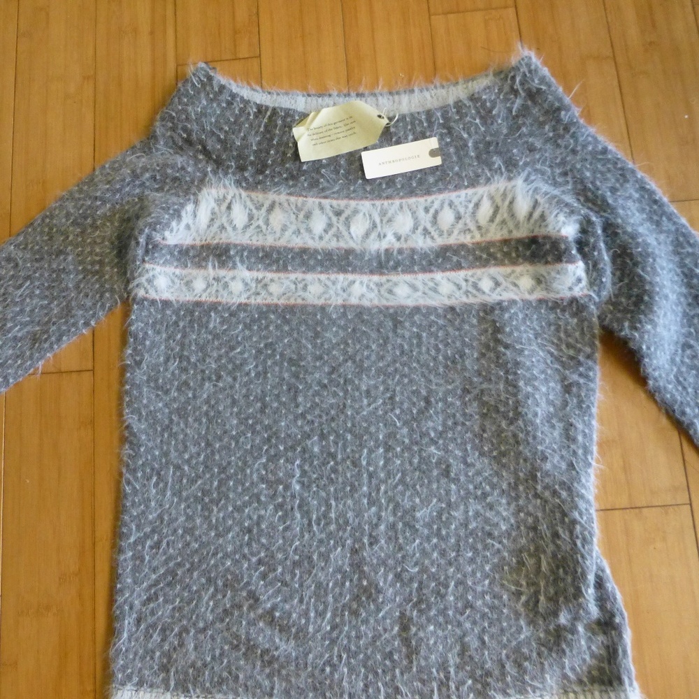 Anthropologie Sleeping in Snow faroe Coastal Granny sweater nwt M